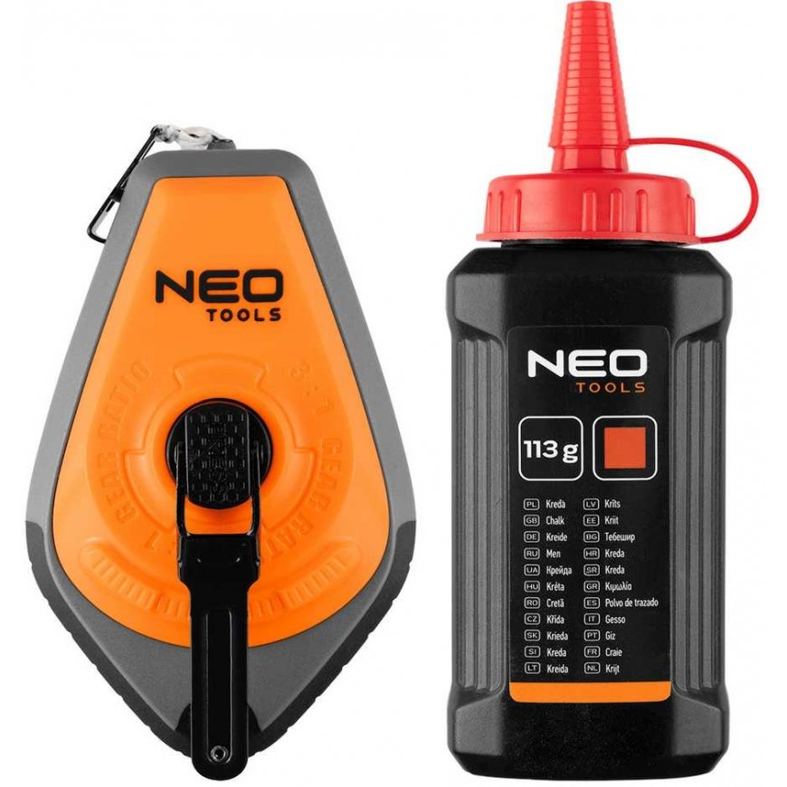 Neo Tools Kreidos liin 3:1, plastikkorpus + punane kriit