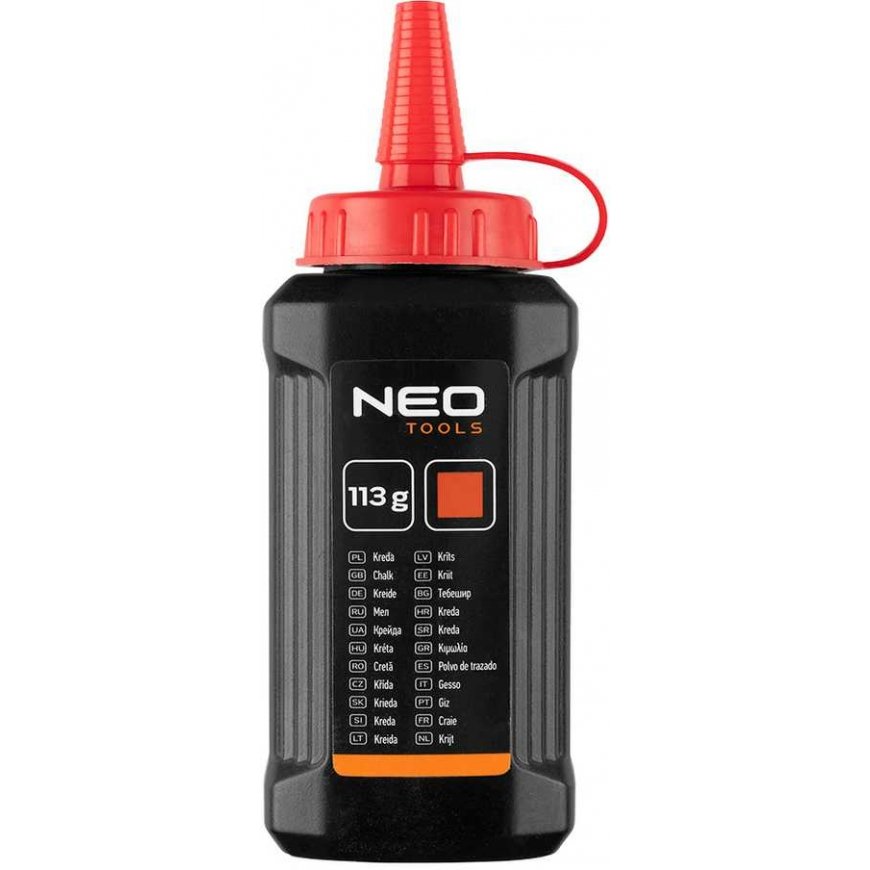 Neo Tools Kreidos linja 3:1, muovikotelo + punainen liitu – 3