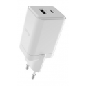 Laadija Allity GaN PD QC ATC-01-45WAC 1x USB-C 1x USB-A 45W valge