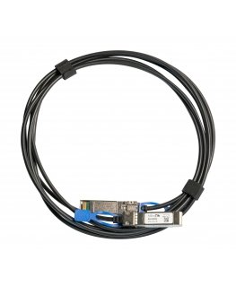 Mikrotik XS+DA0001 „InfiniBand“ arba pluoštinis optinis kabelis 1 m SFP/SFP+/SFP28 Juoda