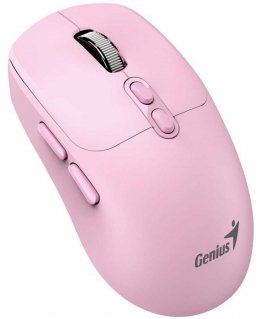 GENIUS NX-8080S BT pelė / dviguba „Bluetooth“ + 2.4GHz / 1600 dpi / „Copilot“ / belaidė / tyli / rožinė