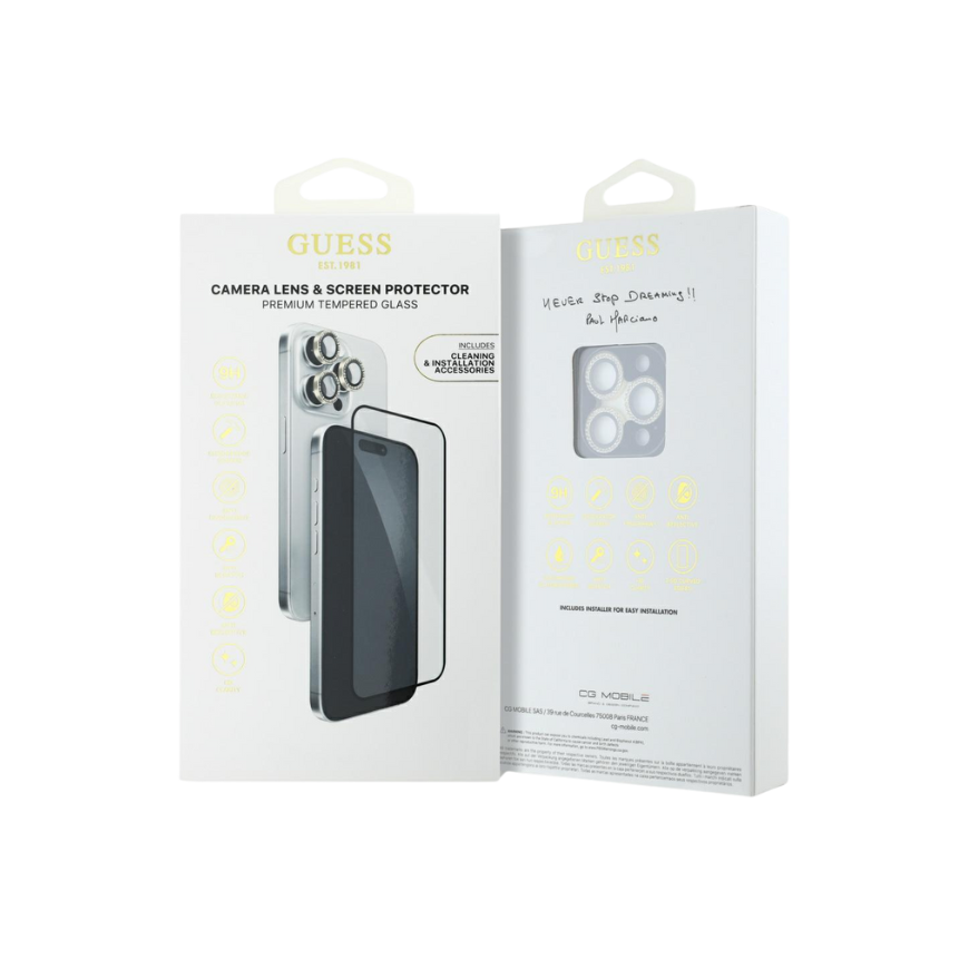2w1 Guess BP Rhinestone rinkinys ekranui ir objektyvui – 2
