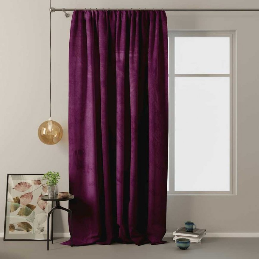 AmeliaHome Aizkari VELVET violetā krāsā klasiskā
