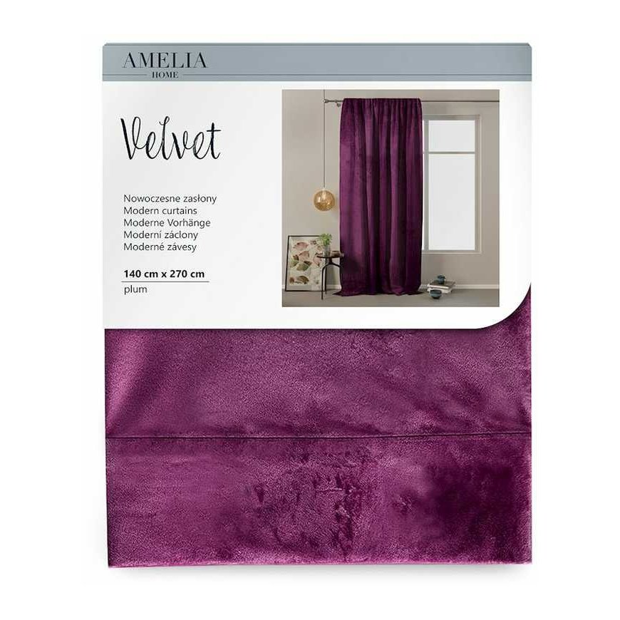 Kardinid VELVET violetse värv klassikaline stiil kangas tüüp - tekstiil samet 140x270 AmeliaHome – 2