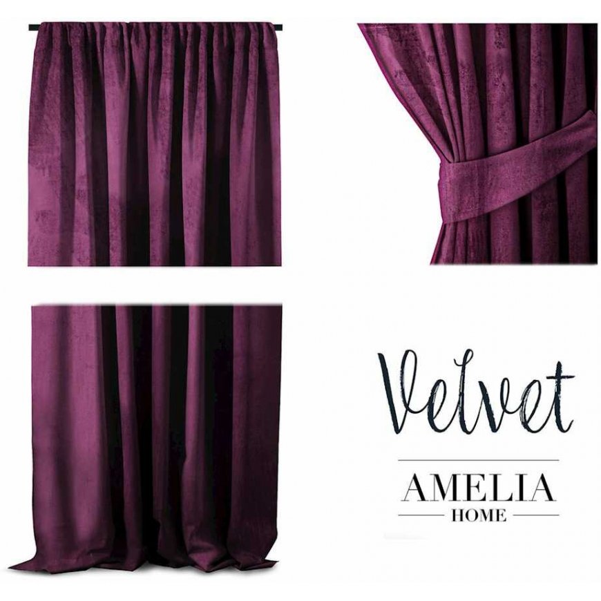 Kardinid VELVET violetse värv klassikaline stiil kangas tüüp - tekstiil samet 140x270 AmeliaHome – 4
