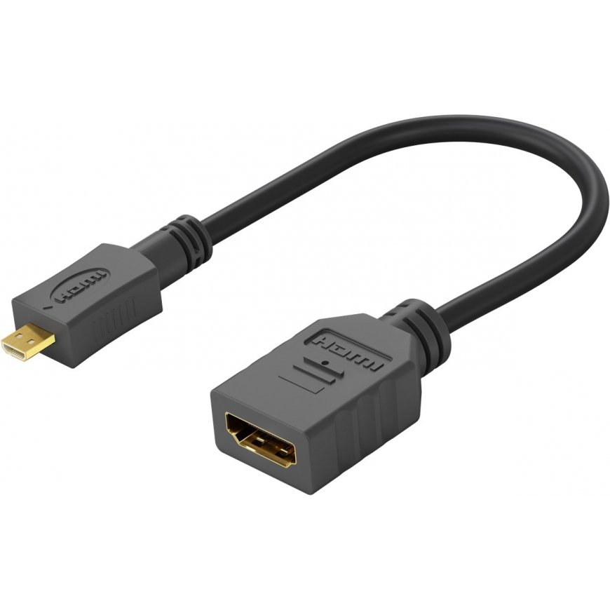 Wentronic 58683 HDMI kabelis 0,15 m HDMI Type D (Micro) HDMI Type A (Standard) Melns
