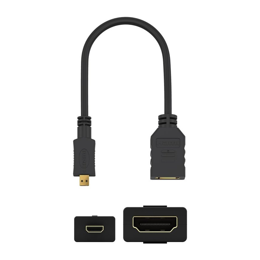 Wentronic 58683 HDMI cable 0.15 m HDMI Type D (Micro) HDMI Type A (Standard) Black – 2
