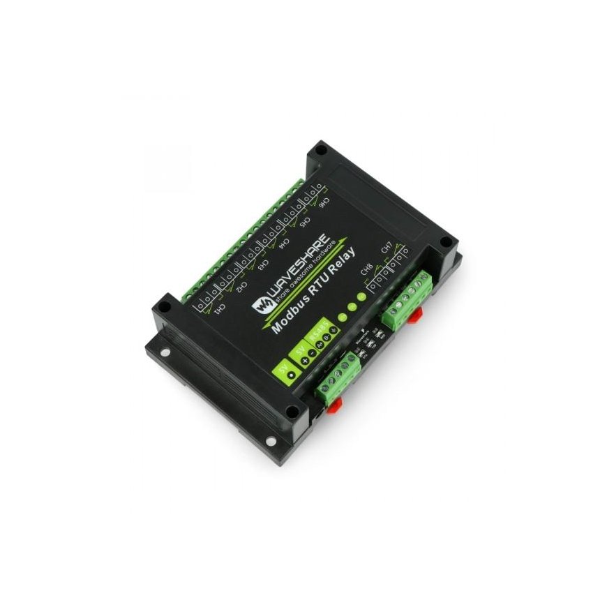 Modbus RS485 Waveshare relay module 17658 10A / 250VAC - 8 channels