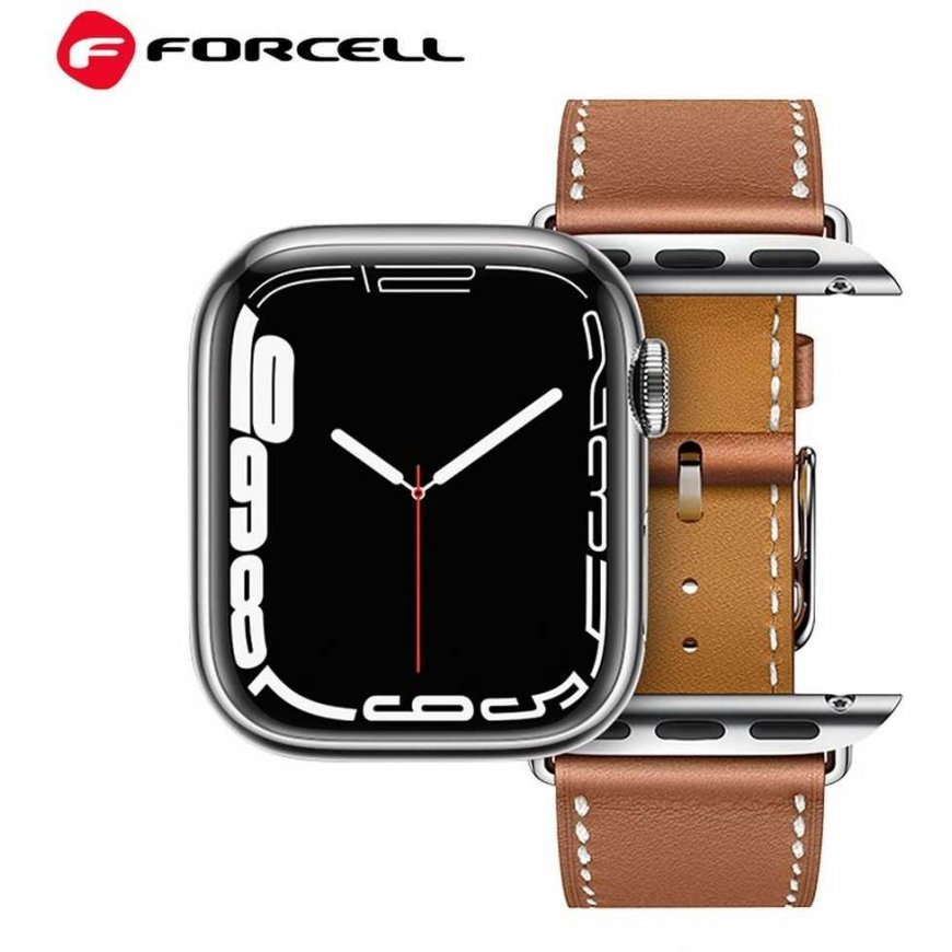 „Apple Watch“ dirželis Forcell F-Design FA20 skylučių dirbtinės odas 42/44/45/49 mm, must – 3