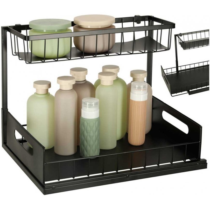 Double cabinet organizer icon under the sink