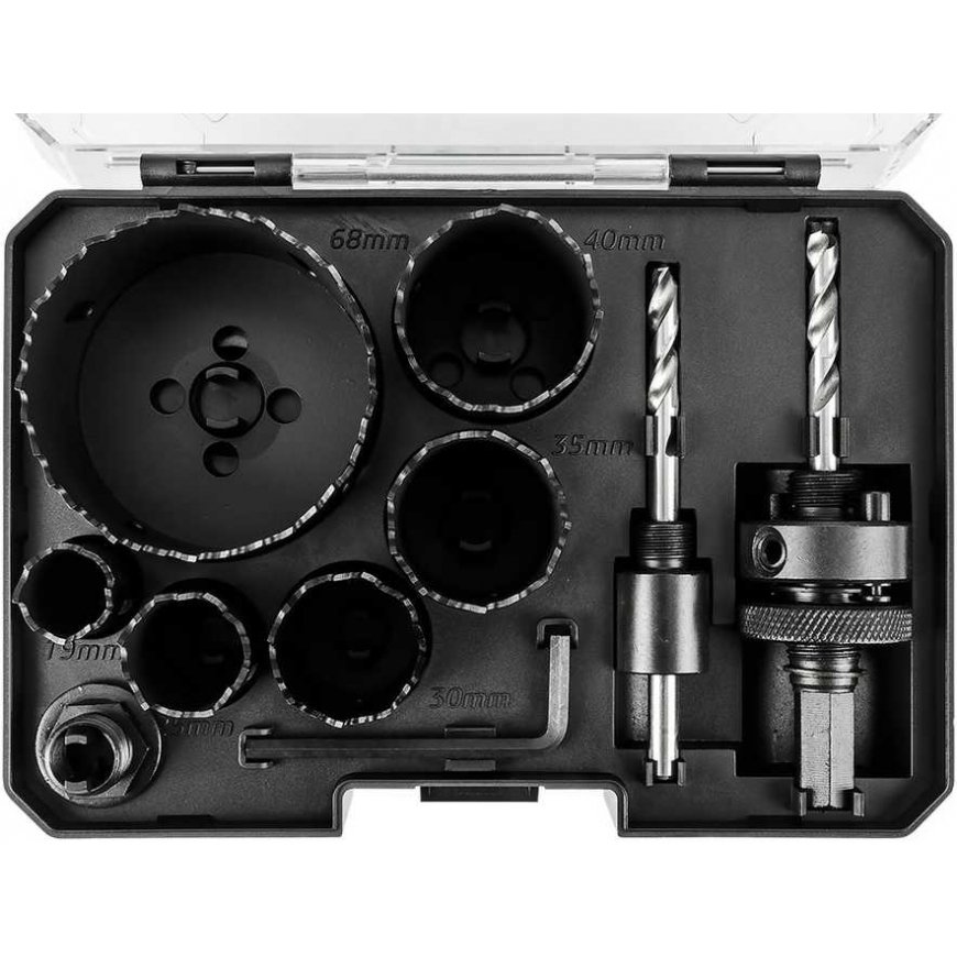 Graphite Two metal hole saws Co8% (19, 25, 30, 35, 40, 68 mm), set of 9 pcs. – 4