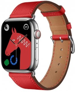 "Apple Watch" strap Forcell F-Design FA20 perforated artificial leather 38/40/41 mm, red