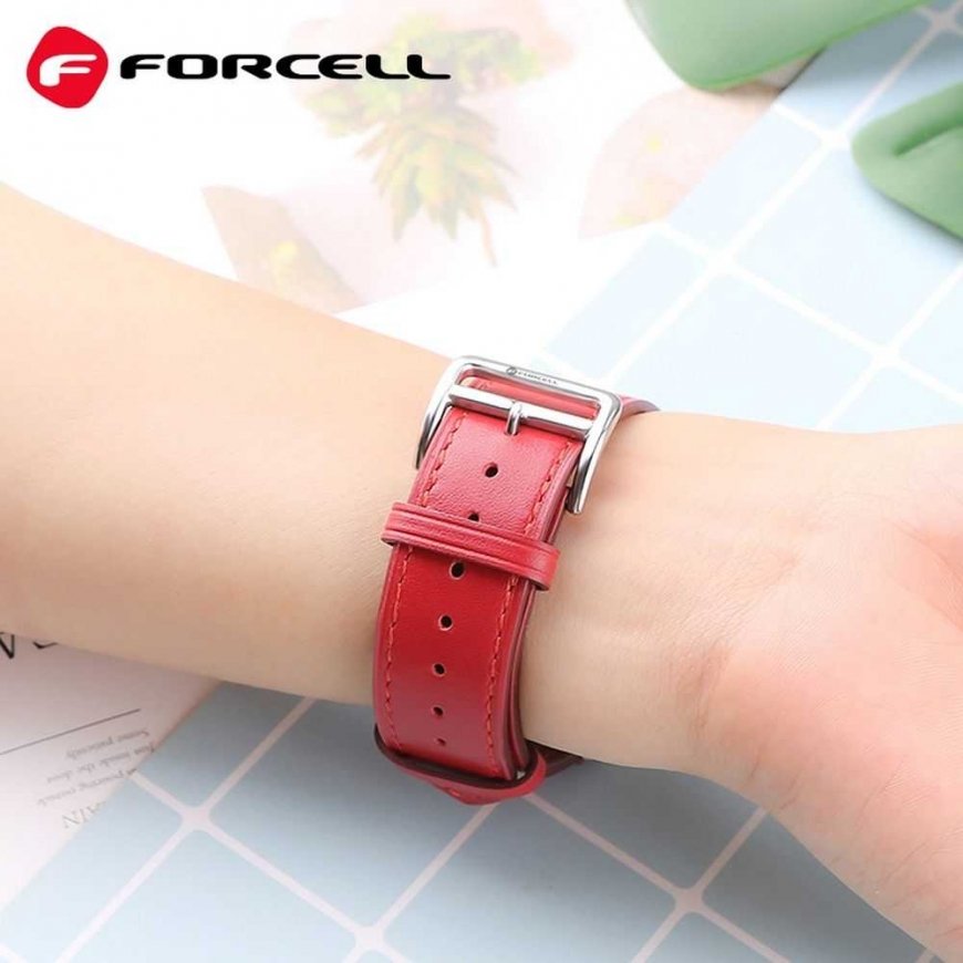 „Apple Watch“ rihm Forcell F-Design FA20 aukudega kunstnahast 38/40/41 mm, punane – 2
