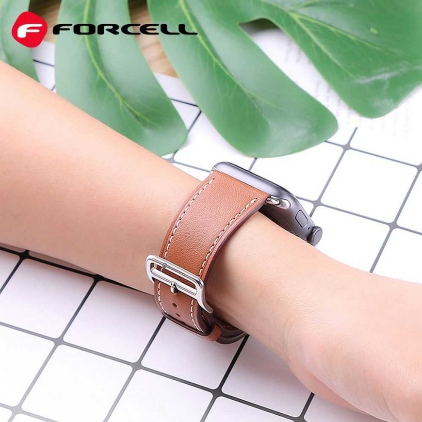"Apple Watch" strap Forcell F-Design FA20 perforated artificial leather 38/40/41 mm, red – 3