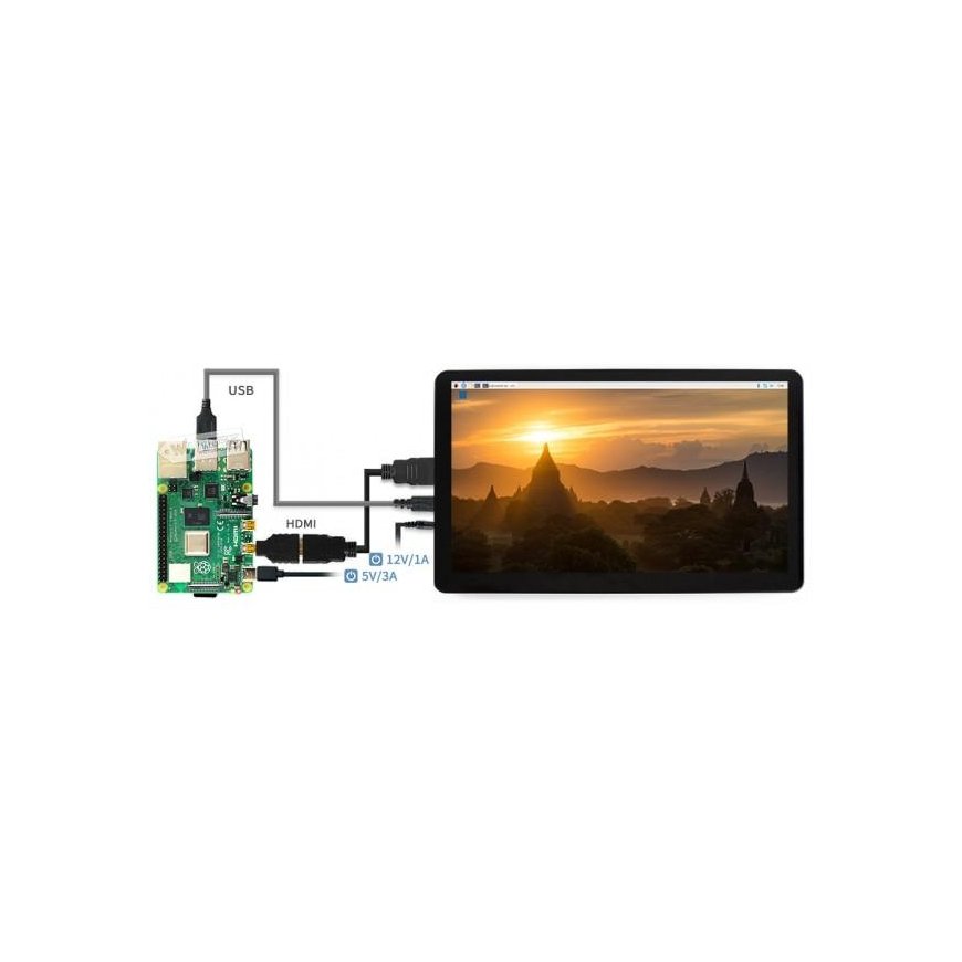Waveshare Touchscreen for Raspberry Pi Microcomputer - LCD IPS 15.6 – 4