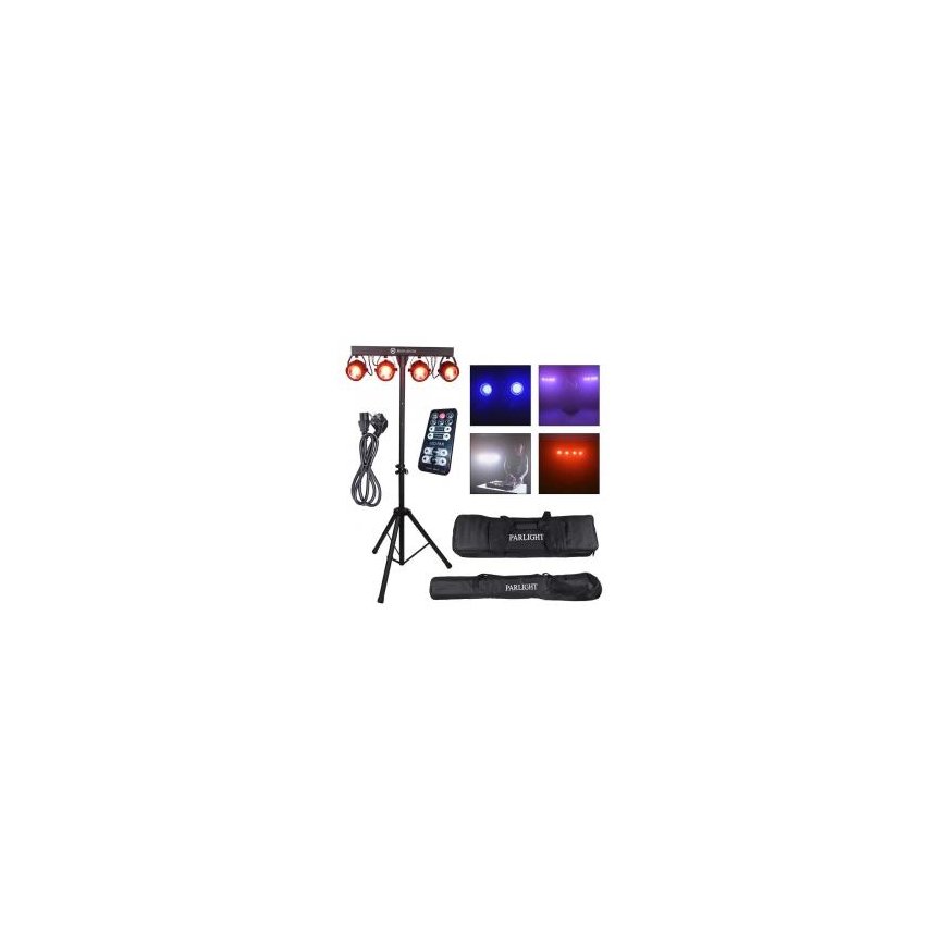 LIGHT4ME LED BAR COB PAR 4x30W with stand and cover