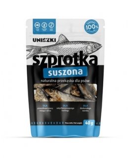 UNISZKI Džiovinta šprotai - šunų skanėstas - 40 g