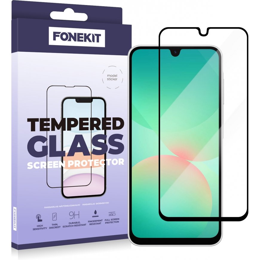 FoneKit Pilnas Dangtis apsauginis stiklas, Samsung Galaxy A26