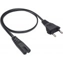 Fuj:tech CEE 7/16 - C7 - power cable, black, 1 m