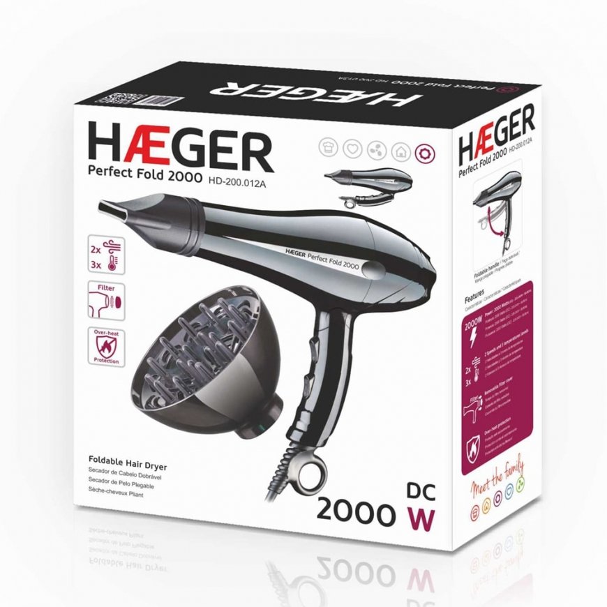 Haeger HD-200.012A фен 2000 W Черный – 4