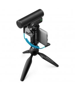 Sennheiser MKE 400 Mobile Kit - condenser, supercardioid microphone with low-pass filter with Manfrotto tripod