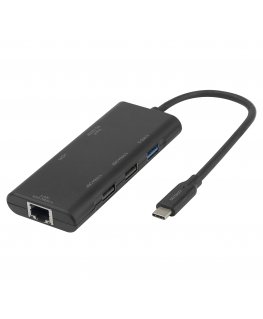 Deltaco USBC-HDMI31 jaotur USB tüüp-C 5000 Mbit/s Must