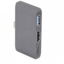 RoGer RO-AD2 (3 in 1) USB-C Multiport Adapter / USB 3.0 / HDMI / USB-C / Grey RoGer RO-AD2 (3 in 1) USB-C Multiport Adapter / USB 3.0 / HDMI / USB-C / Grey