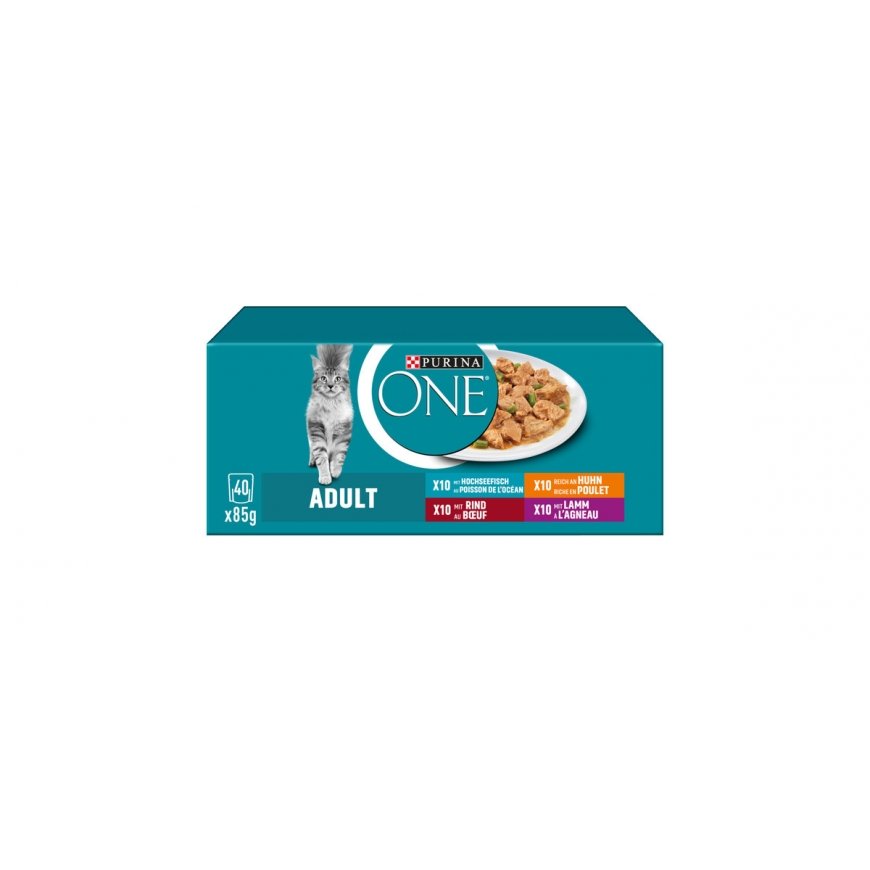 PURINA One Sterilcat Beef, salmon, chicken, turkey - wet cat food - 40x85g – 2
