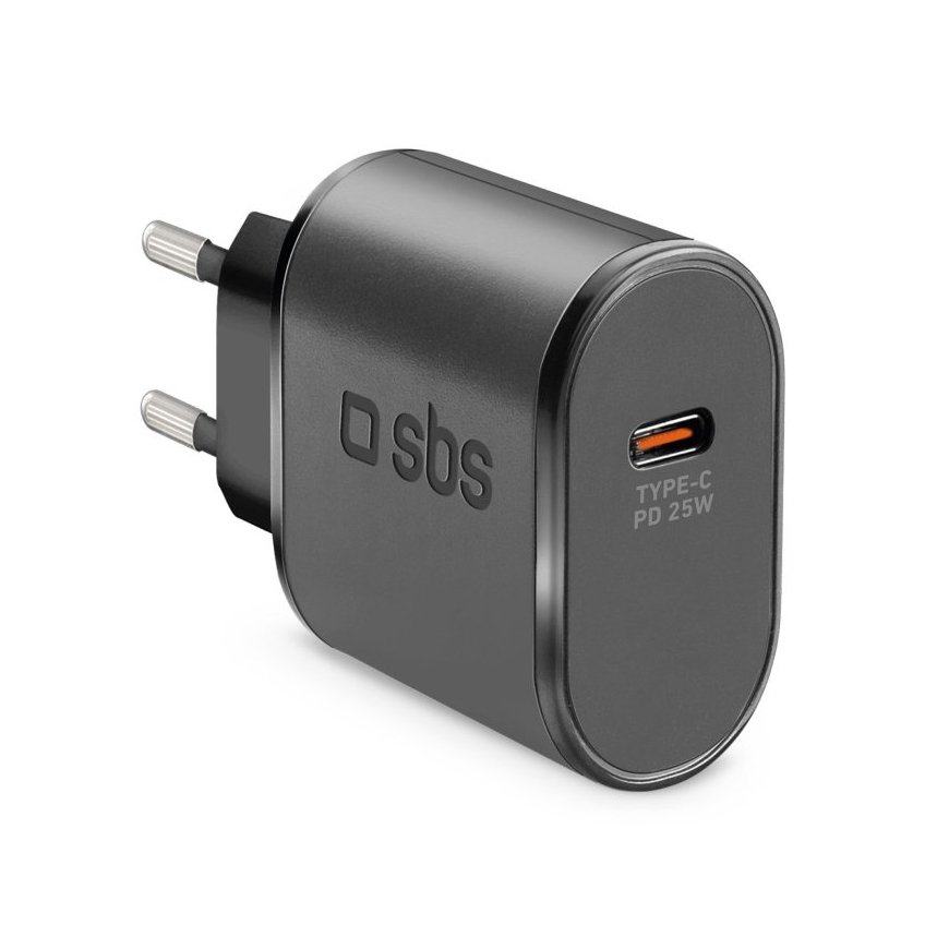 SBS TETR1CPD25 mobiililaitteen laturi Älypuhelin, Tabletti musta AC Sisätila