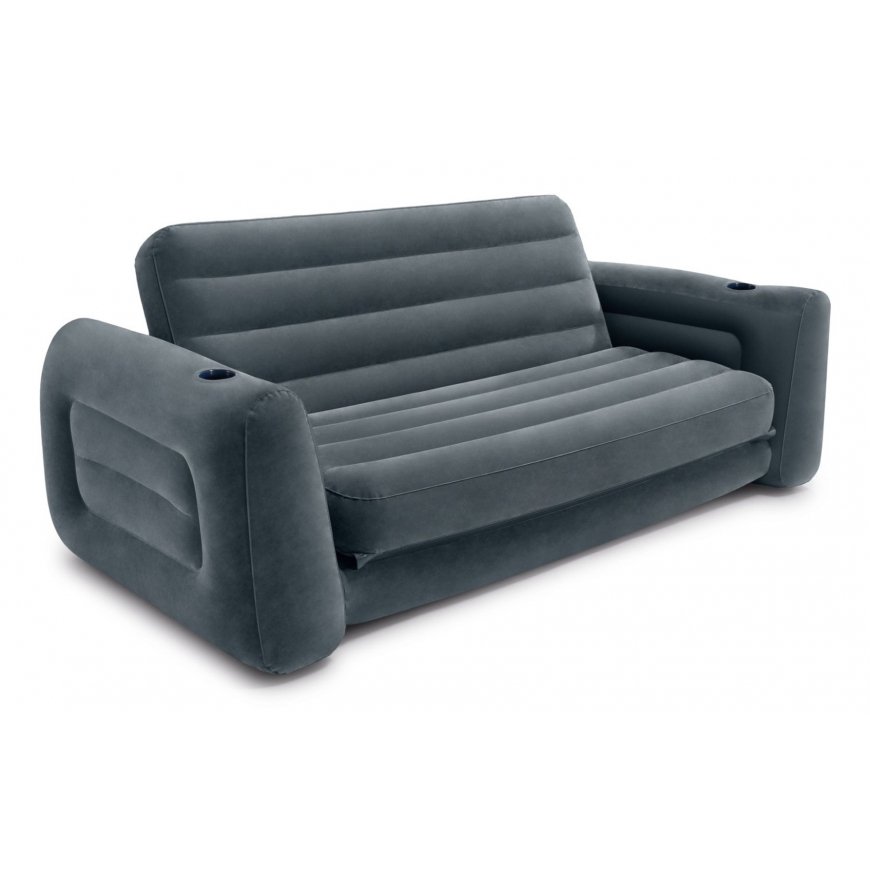 Intex Pull-Out Sofa piepūšamais dīvāns Pelēks