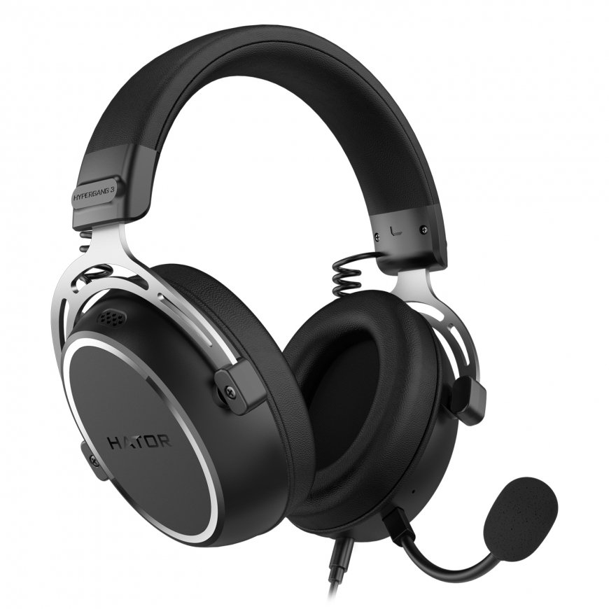 HATOR HYPERGANG 3 Hi-Res Austiņas Vadu Speļu USB Type-C / USB Type-A Melns