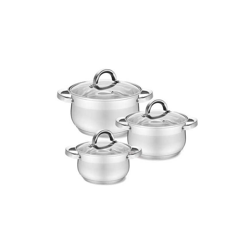 MAESTRO MR-3522-6M-BLACK 6 piece pot set