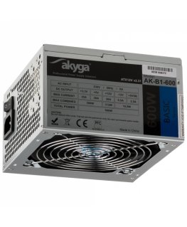 Akyga AK-B1-600 maitinimo blokas 600 W 20+4 pin ATX ATX Pilka