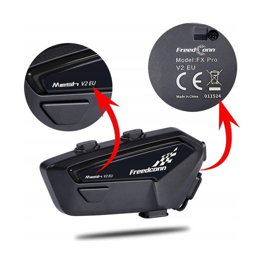 FreenConn FX Pro V2 EU MESH moottoripyörä intercom