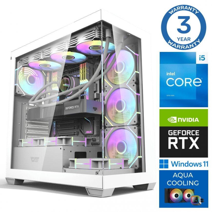 INTOP AQUA i5-14400F 16GB DDR5 1TB SSD M.2 NVME+2TB RTX5070Ti 16GB WIN11