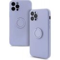 Mocco Pastel Ring Silicone Back Case for Samsung Galaxy S21 FE 5G Violet