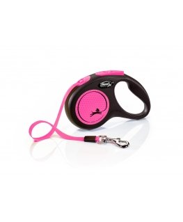 Flexi Neon 5 m Black, Pink Dog Retractable lead