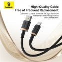 Кабель Baseus Dura USB Type A на Type C для быстрой зарядки 60 Вт, 2 м, черный, золотой Кабель Baseus Dura USB Type A на Type C для быстрой зарядки 60 Вт, 2 м, черный, золотой