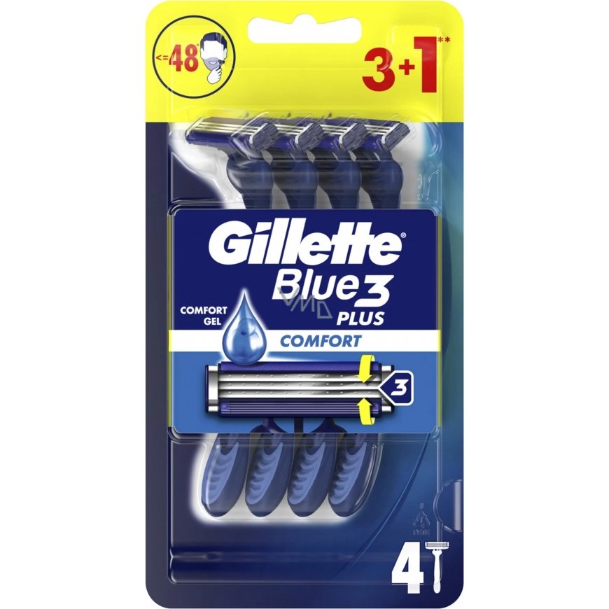 Blue3 Plus Comfort 3+1 tk - Ühekordsed habemenoad.