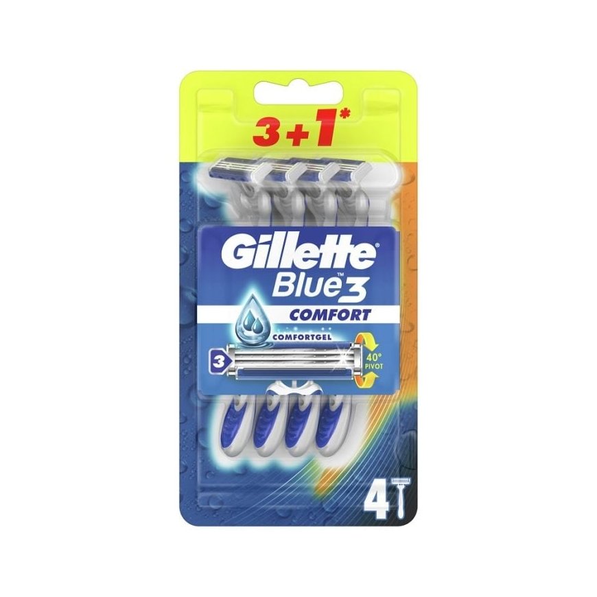 Blue3 Plus Comfort 3+1 gab. - Vienreizējās skuvekļi. – 2