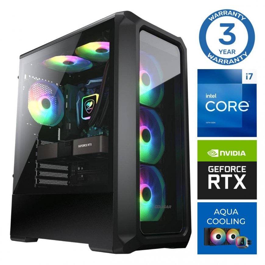 INTOP AQUA i7-14700F 64GB DDR5 2TB SSD M.2 NVME+2TB RTX5060Ti 16GB ei-OS