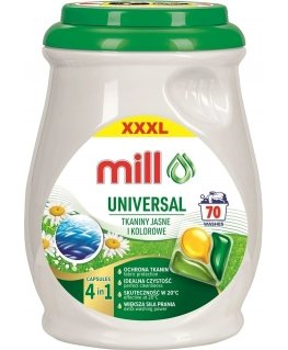 MILL PROFESSIONAL 3-chamber universal laundry capsules, 70 pcs.