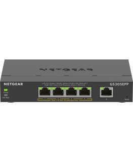 NETGEAR 5-Port Gigabit Ethernet High-Power PoE+ Plus Switch (GS305EPP)