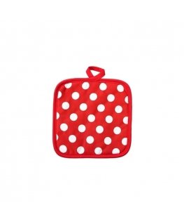 Heat-resistant tray red with white dots