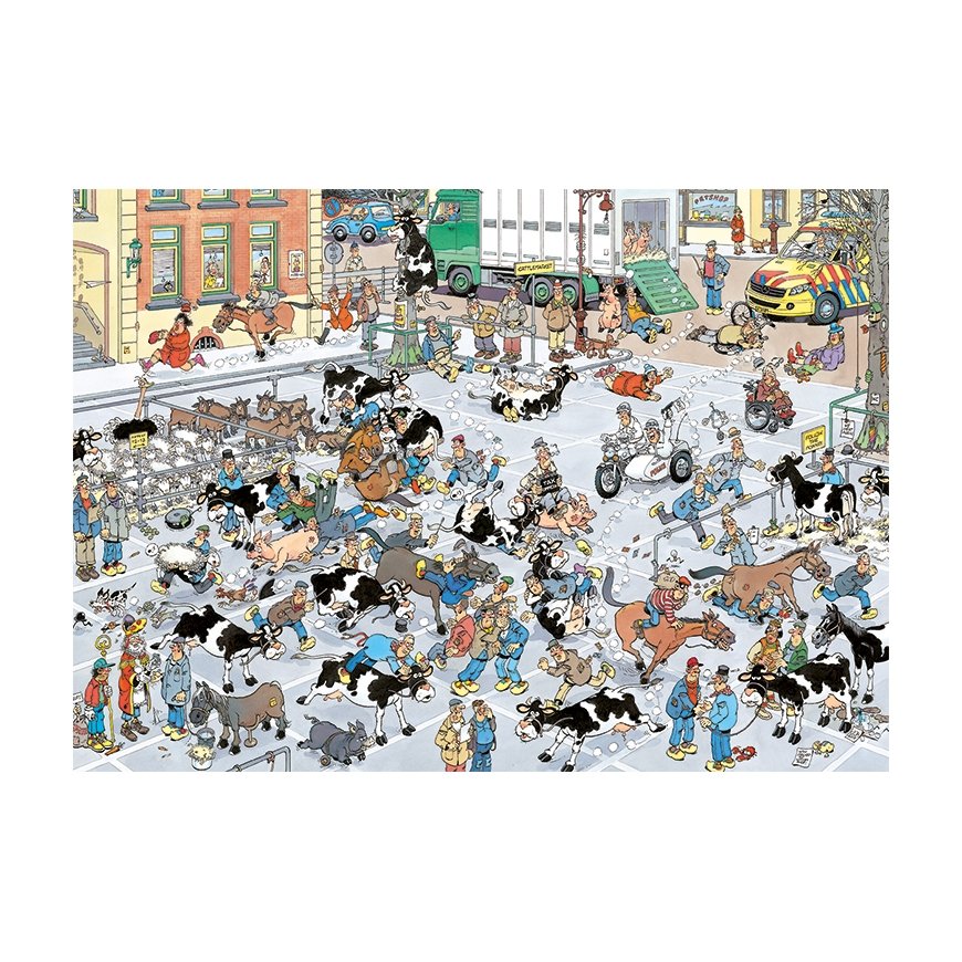 Jan van Haasteren The Cattle Market 1000 pcs Dėlionė 1000 vnt Animaciniai filmai – 2