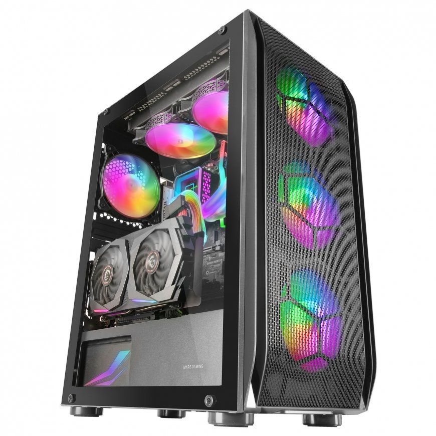 Mars Gaming MCKX datoru korpuss & statnis Tower Melns – 5