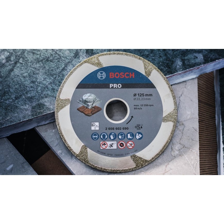 Bosch akmens griešanas disks Standarts, 125x22,2x3mm – 2