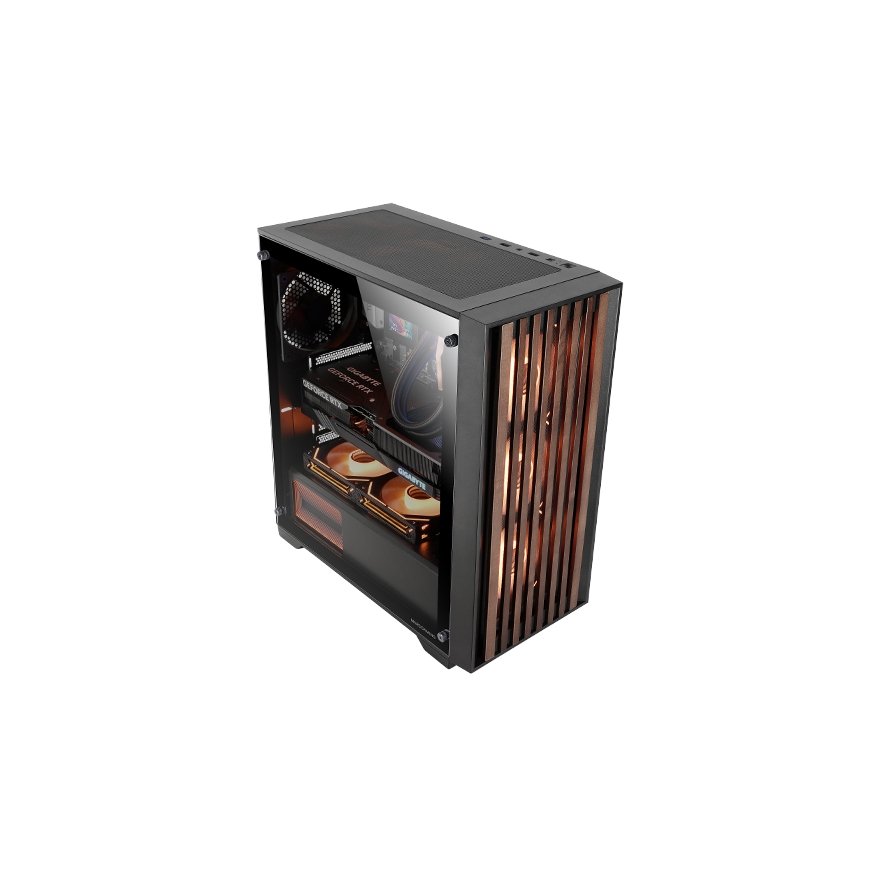 Mars Gaming MC-WOOD Midi Tower Melns – 2
