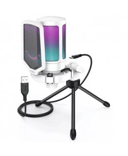 Fifine AmpliGame A6V RGB mikrofonas žaidimams | podcastams | transliacijoms