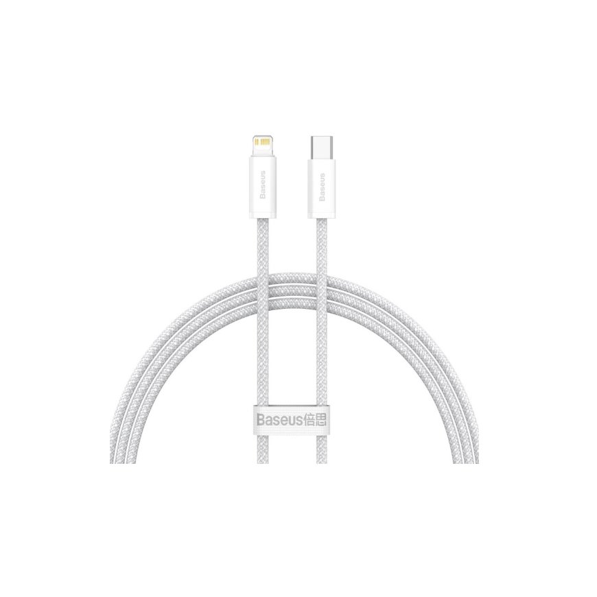 Baseus CALD000002 mobilo telefonu kabelis Balts 1 m USB C Lightning